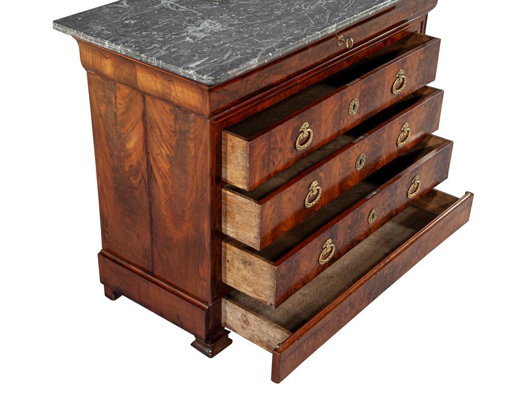 19th Century Louis Phillipe Marble Top Commode For Sale