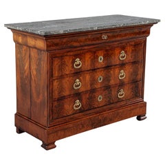 Commode Louis Phillips à plateau en marbre