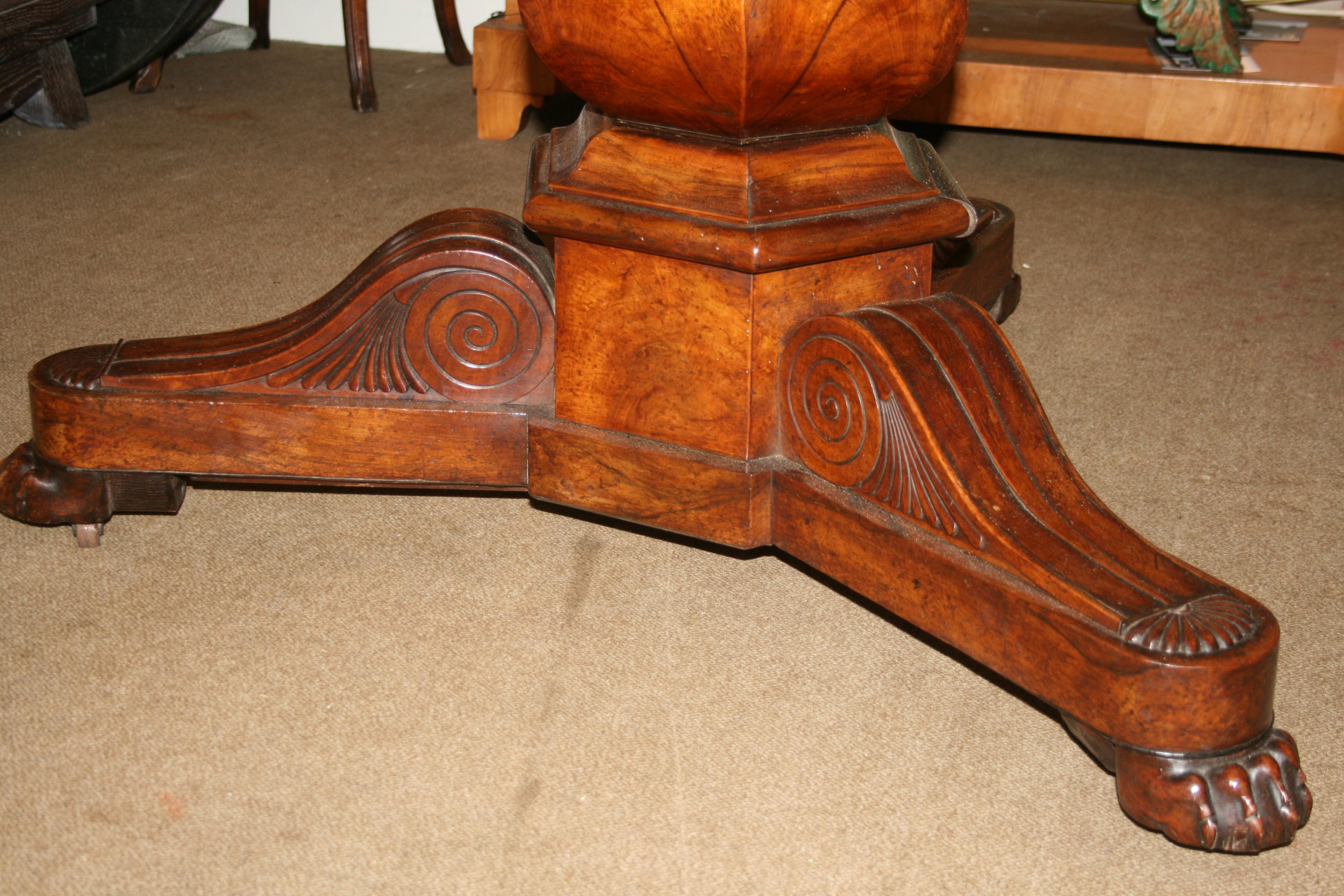 French Louis Phillipe Walnut Gueridon For Sale