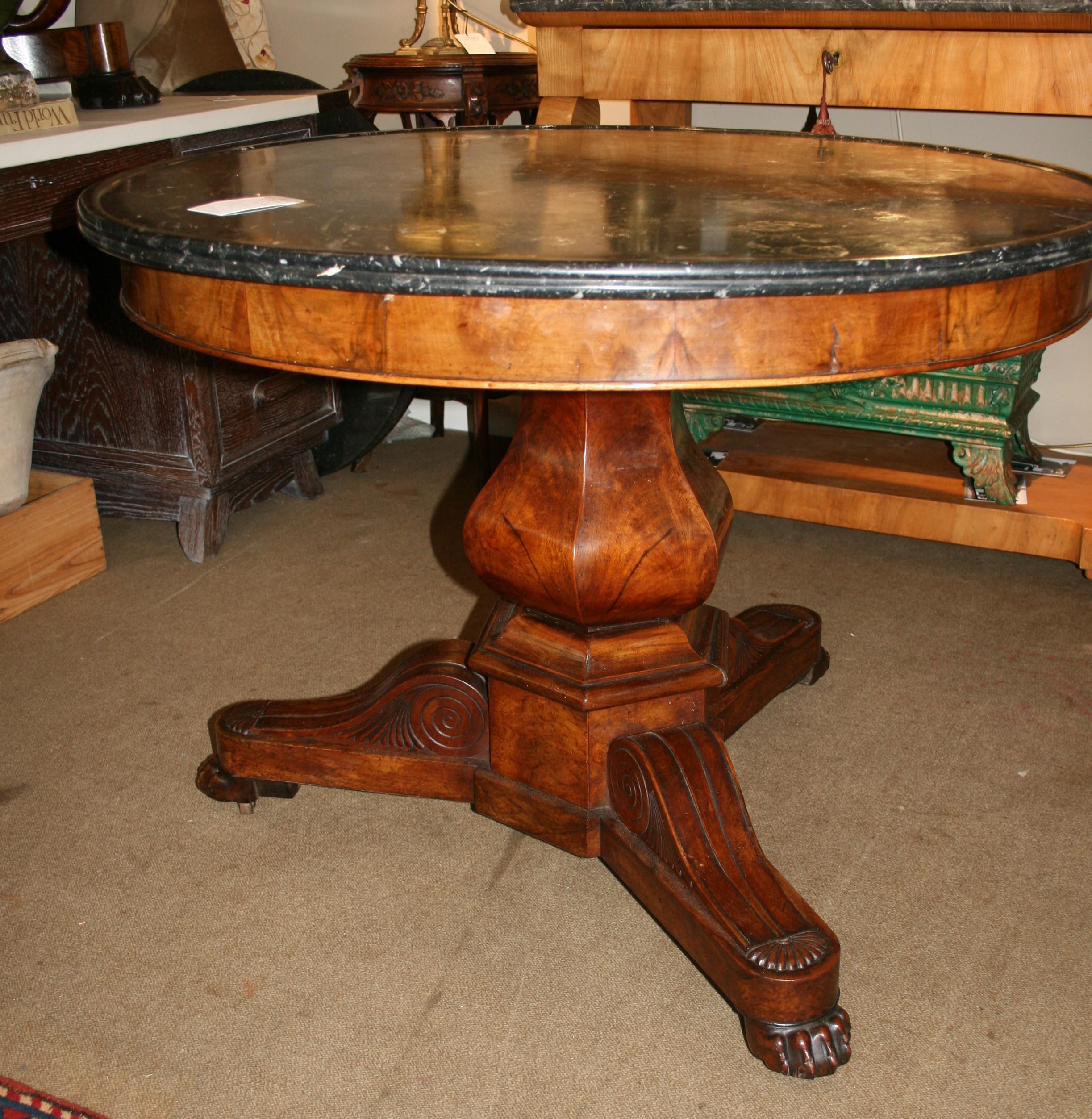 19th Century Louis Phillipe Walnut Gueridon For Sale