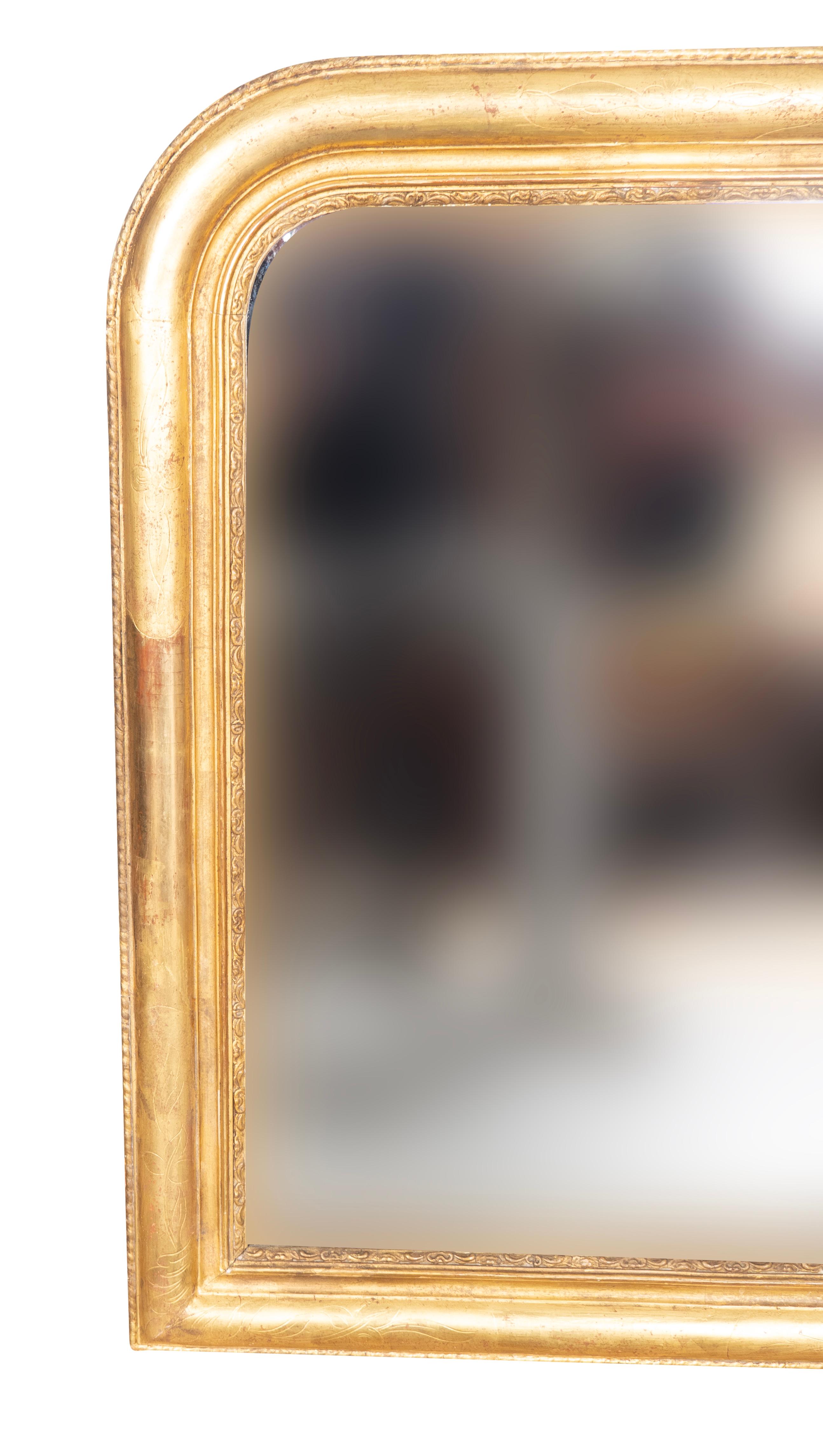 Louis Philippe Louis Phillippe Giltwood Mirror For Sale
