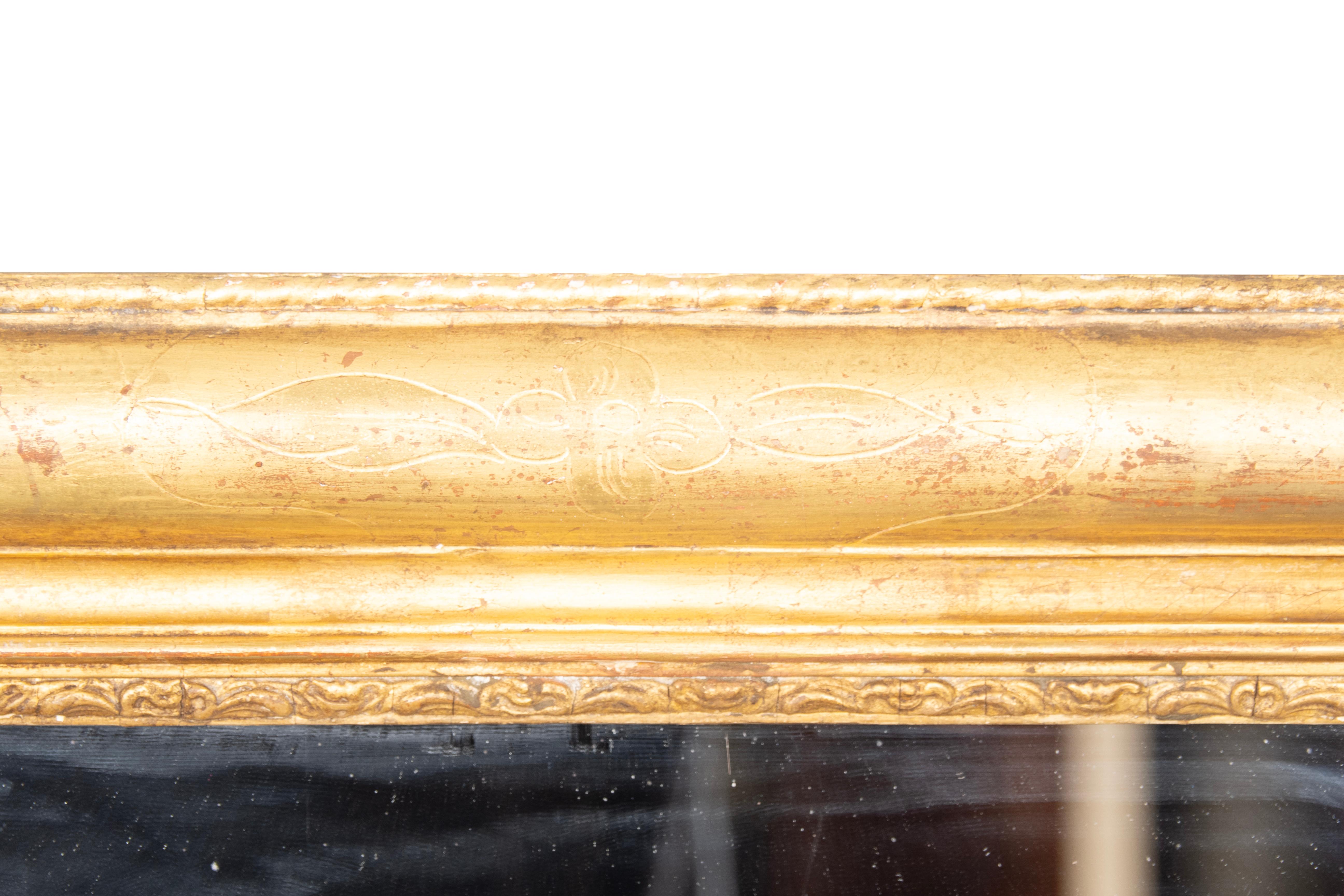 Mid-18th Century Louis Phillippe Giltwood Mirror For Sale
