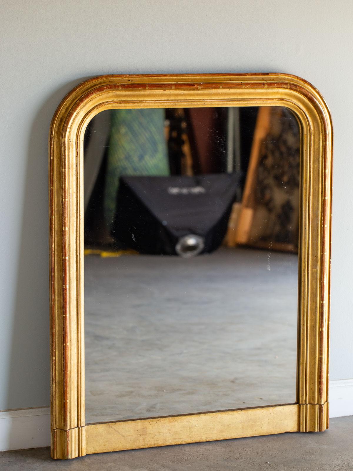 Louis Philippe Louis Philppe Antique French Gold Mirror, circa 1885