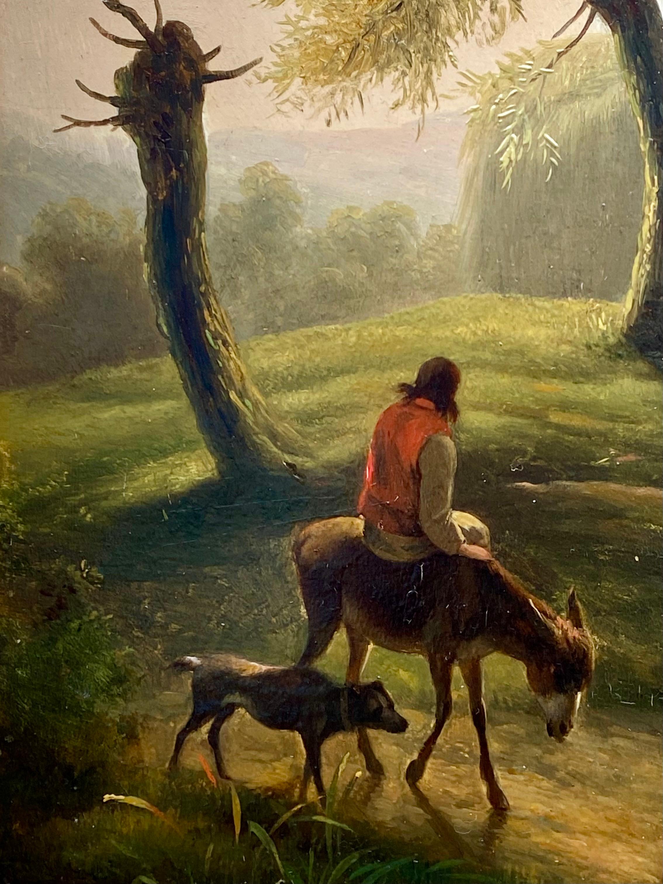 Paesaggio con pastori e animali