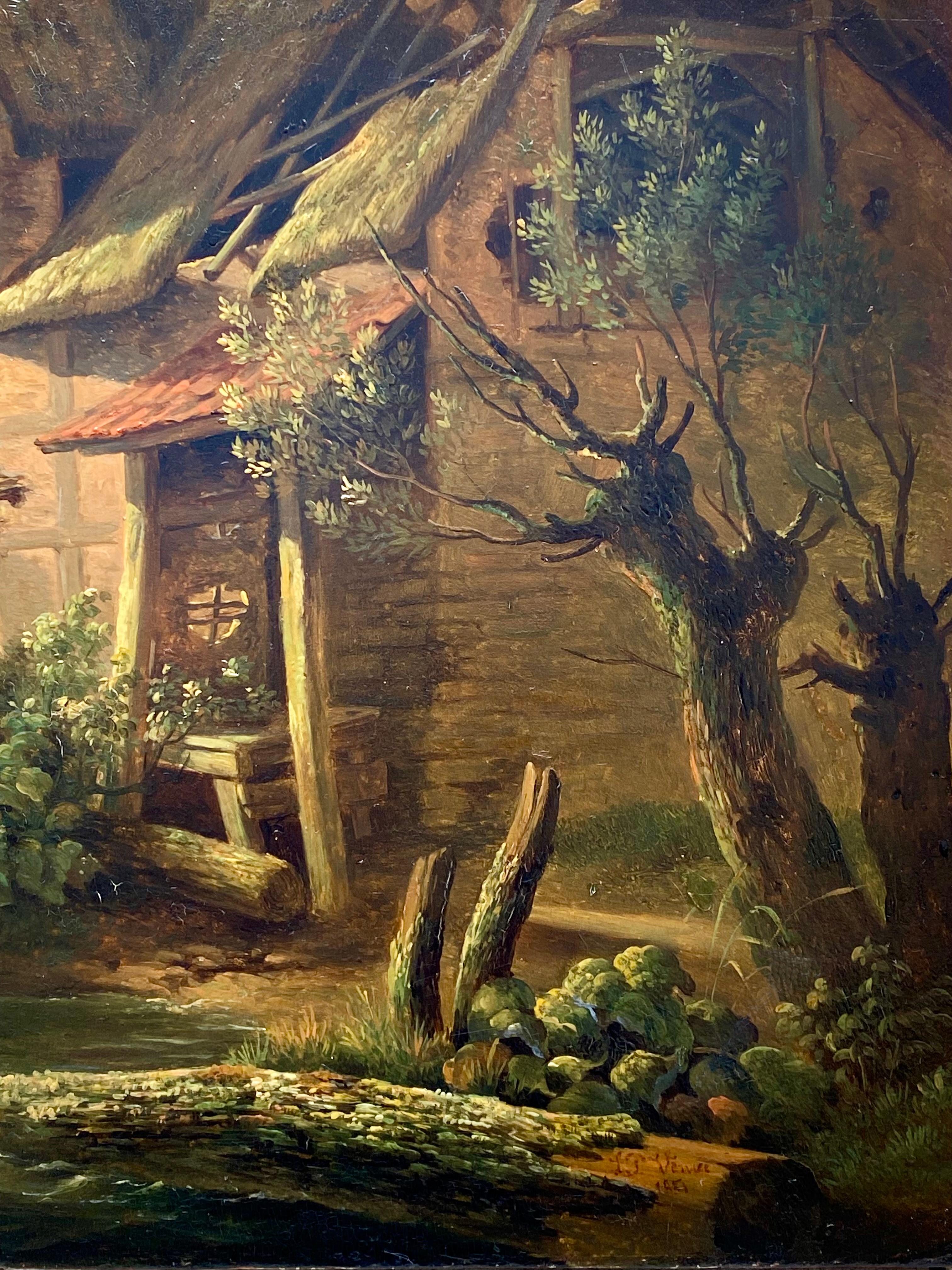 Paesaggio con pastori e animali