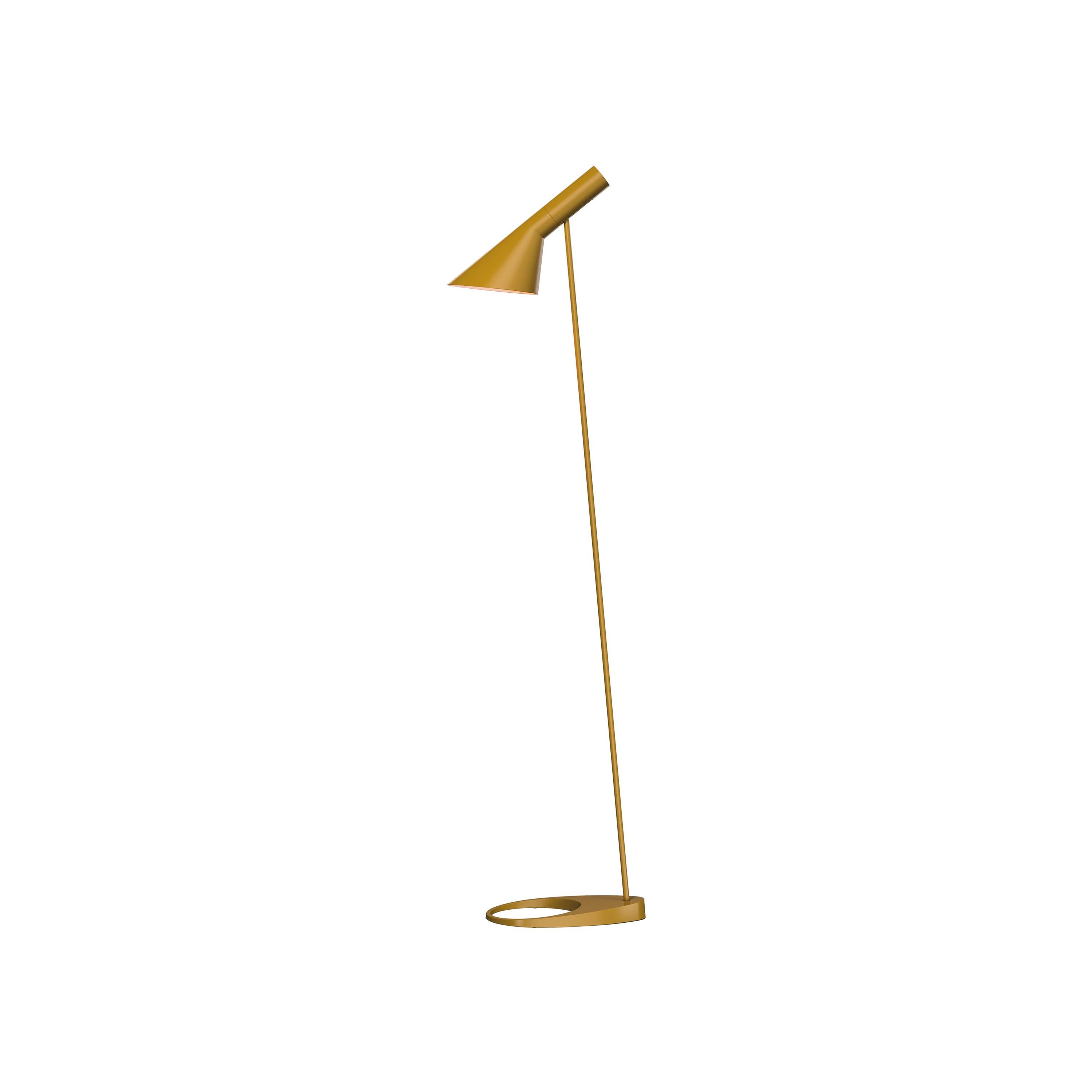 For Sale: Yellow (yellow ochre.jpg) Louis Poulsen AJ Floor Lamp by Arne Jacobsen