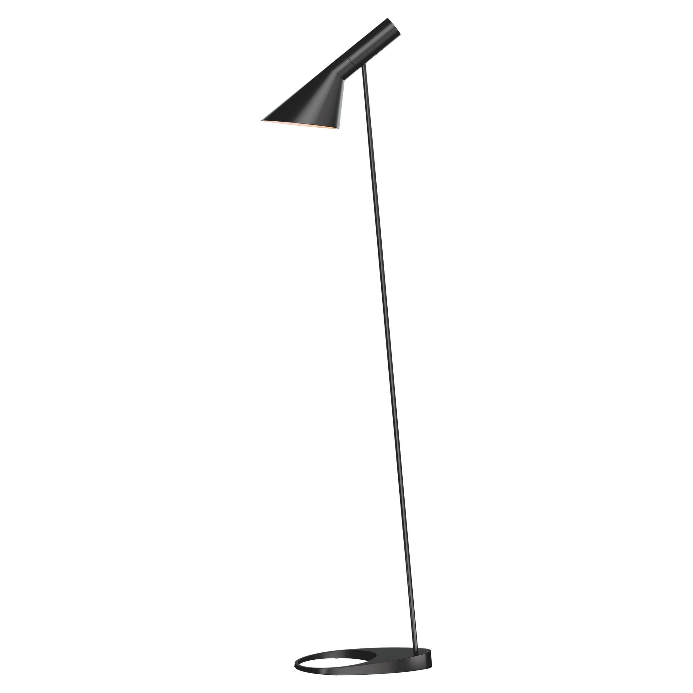 Louis Poulsen AJ Floor Lamp in Black by Arne Jacobsen