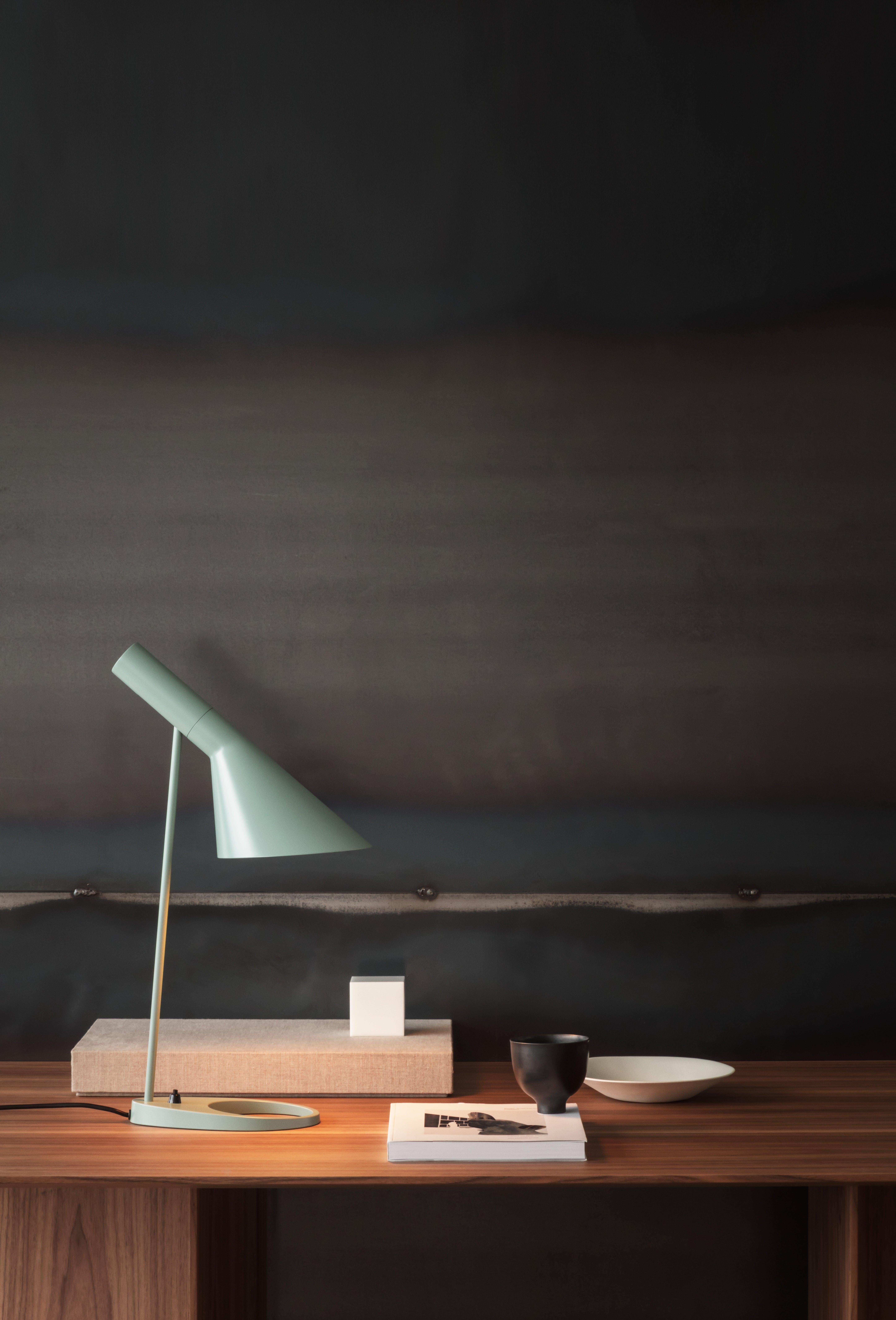Contemporary Louis Poulsen AJ Table Lamp in Pale Petroleum by Arne Jacobsen For Sale