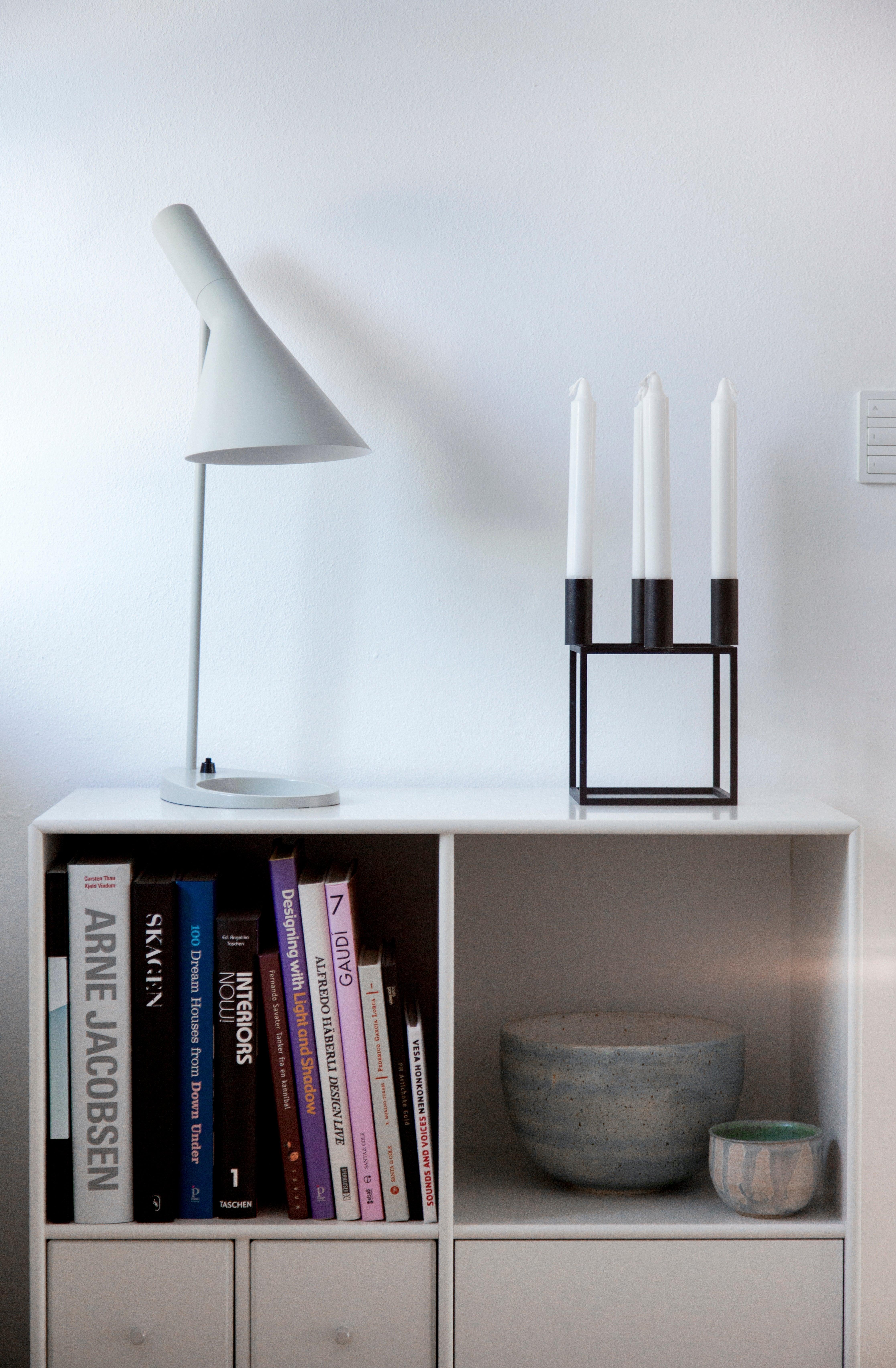 Modern Louis Poulsen AJ Table Lamp in White by Arne Jacobsen For Sale