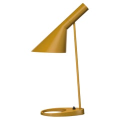 Louis Poulsen AJ Table Lamp in Yellow Ochre by Arne Jacobsen