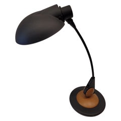 Vintage Louis Poulsen Black and wood Table lamp Denmark 70s