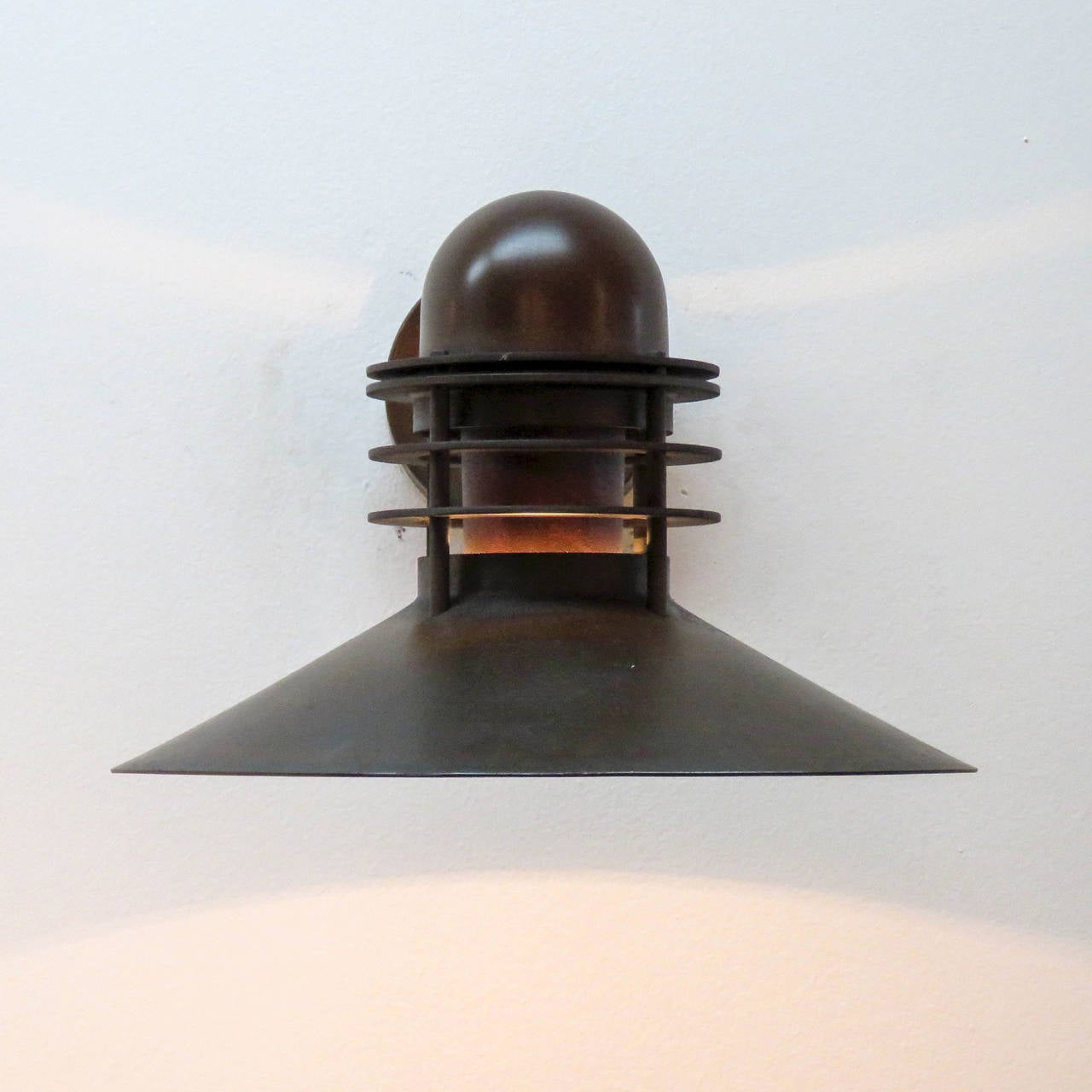 Louis Poulsen Copper Outdoor Lamp In Good Condition In Los Angeles, CA