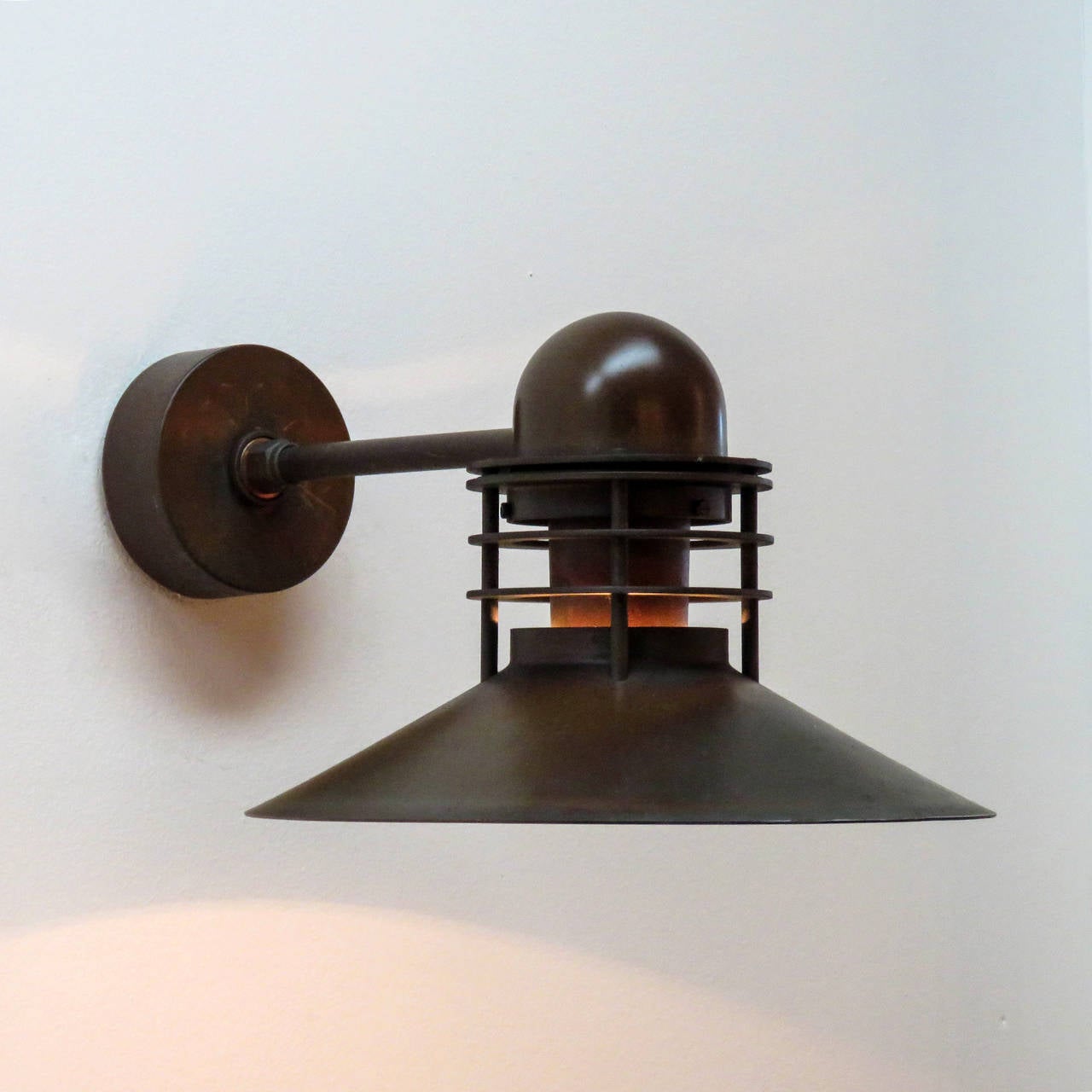 Late 20th Century Louis Poulsen Copper Outdoor Lamp