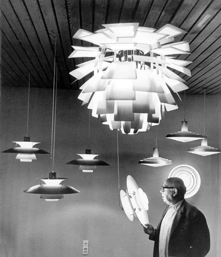 Louis Poulsen Extra Large PH Artichoke Pendant Light in White by Poul Henningsen For Sale 9
