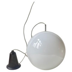 Vintage Louis Poulsen Functionalist Globe Pendant Lamp in White Opaline Glass, 1930s