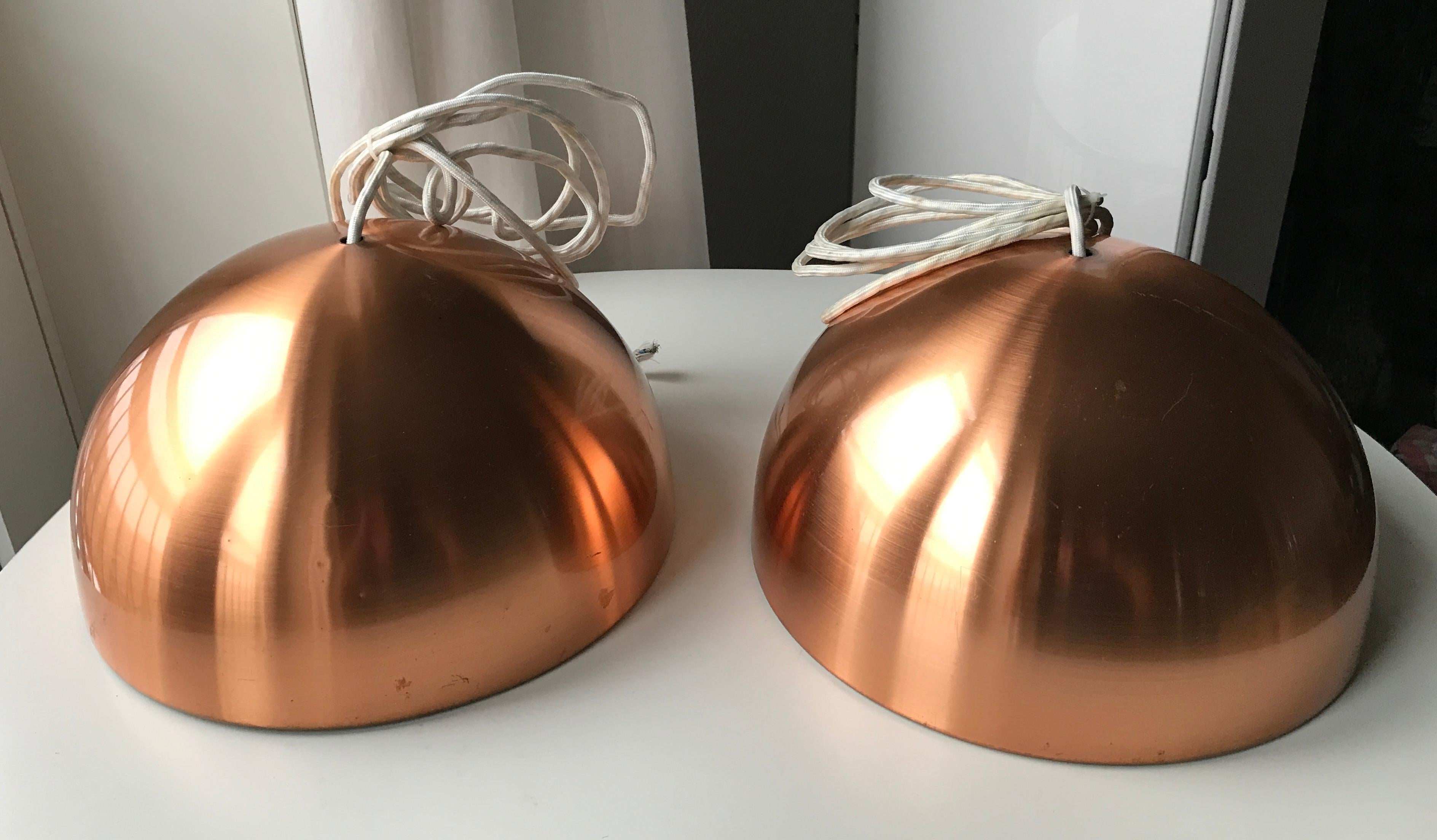 Louisiana Scandinavian modern pendants manufactured by Louis Poulsen, Denmark. Designed by architects Vilhelm Wohlert and Jørgen Bo. The duo was the architects responsible for world famous art museum Louisiana situated north of Copenhagen in 1958.