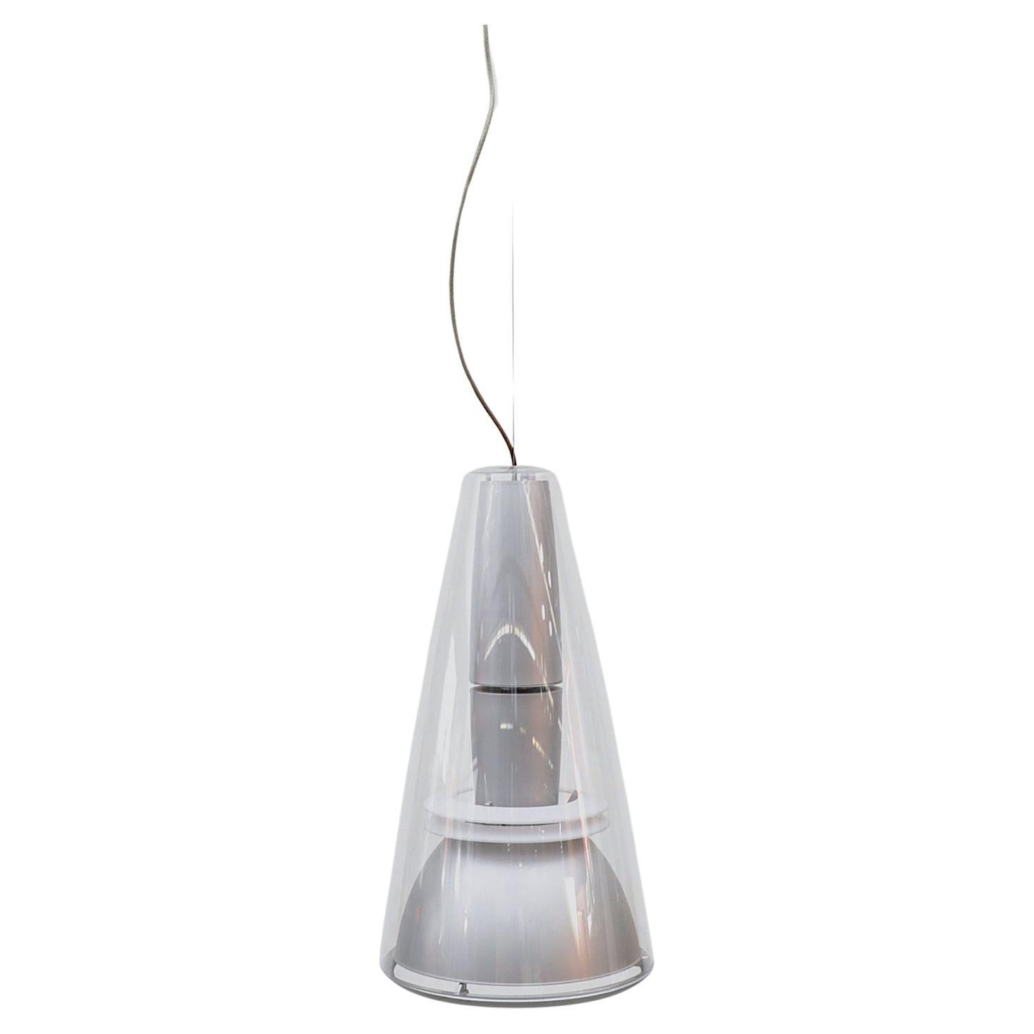 Louis Poulsen Lp Charisma King Cone Pendant with Plexi Shell 
Silver Interior en venta