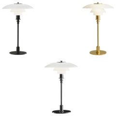 Louis Poulsen, Lampada da tavolo media in vetro di Poul Henningsen