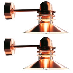 Louis Poulsen 'Nyhavn' Copper Outdoor Wall Sconce