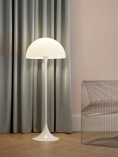 Louis Poulsen Panthella Floor Lamp in White Opal by Verner Panton