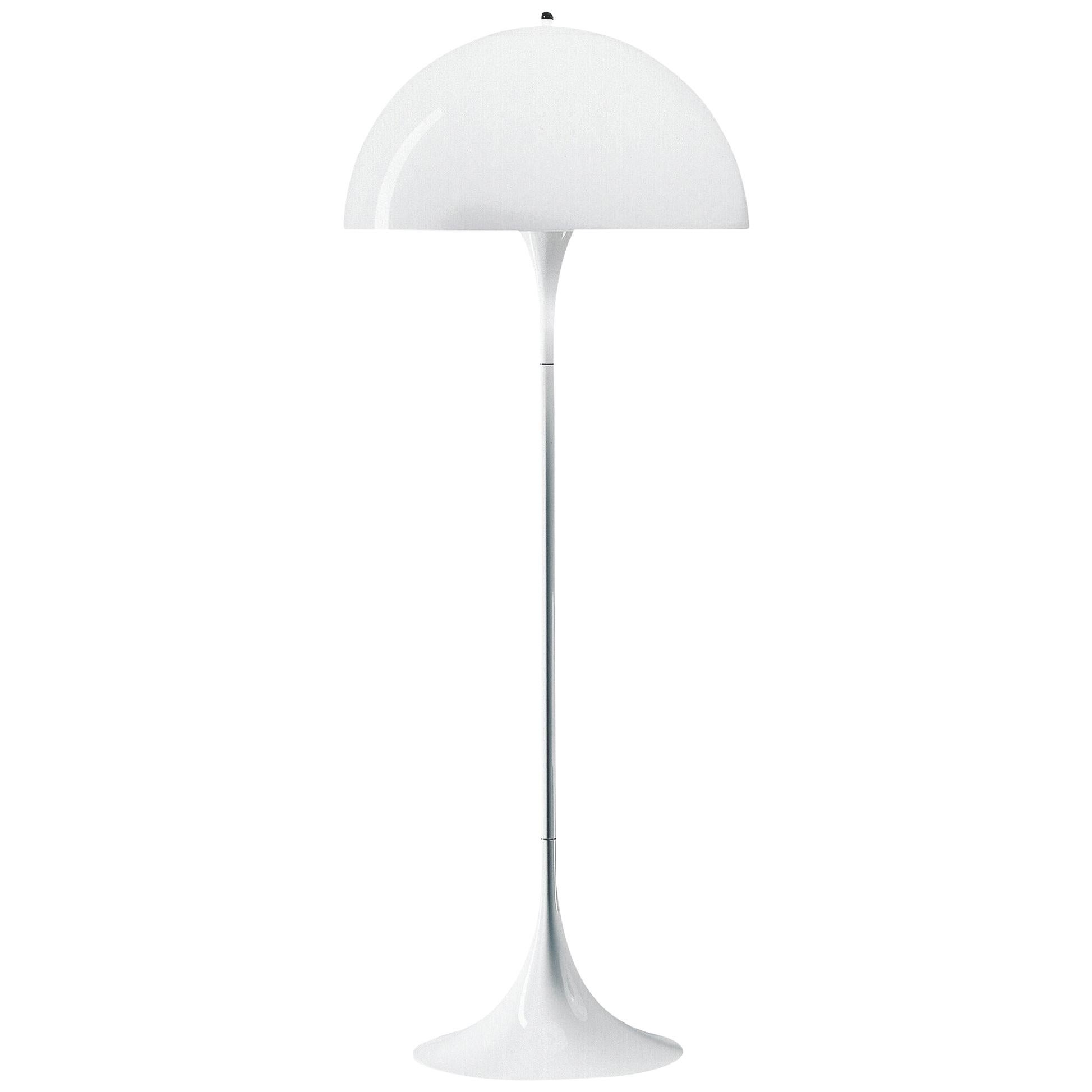 Louis Poulsen Panthella Stehlampe in weißem Opal von Verner Panton im Angebot