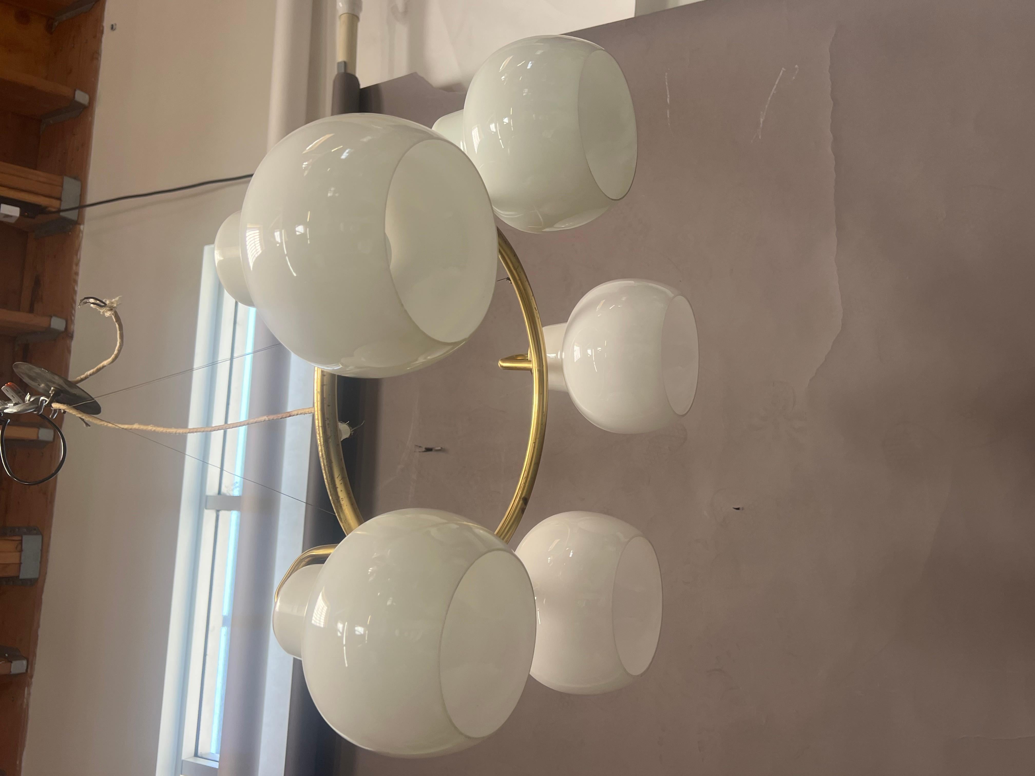 Louis Poulsen, colgante de 5 luces de Vilhelm Lauritzen Moderno de mediados de siglo en venta