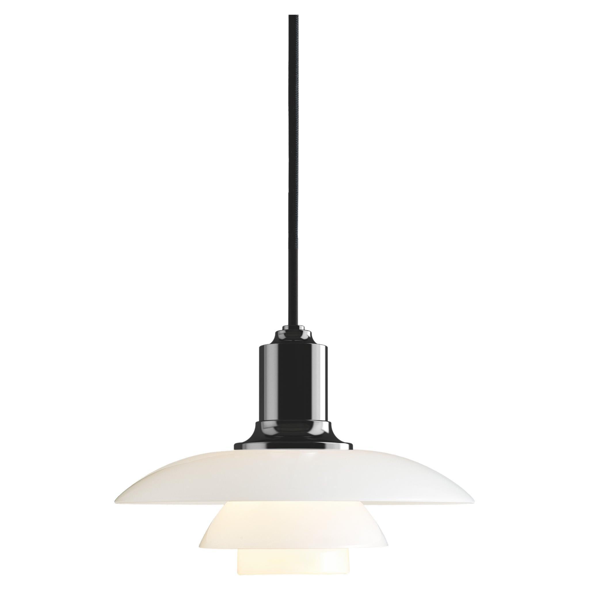 Lampe à suspension Louis Poulsen PH 2/1 noire en noir par Poul Henningsen en vente