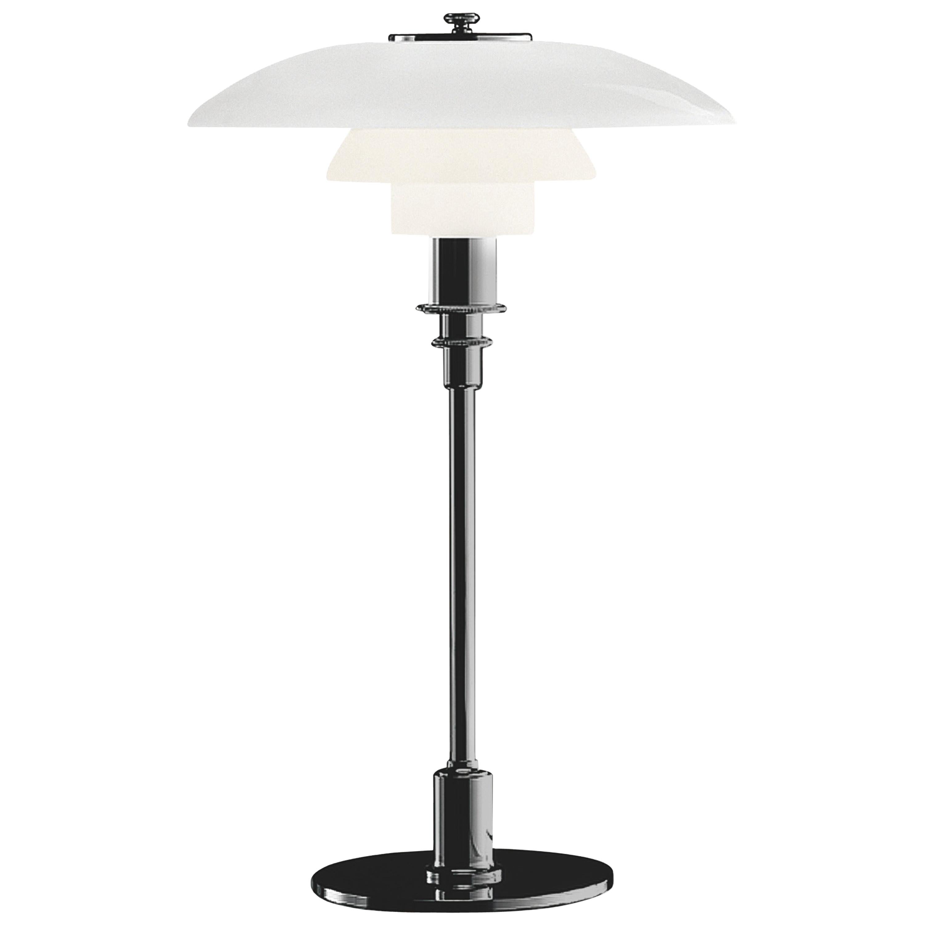 For Sale: Silver (chrome.jpg) Louis Poulsen PH 3/2 Table Lamp by Poul Henningsen