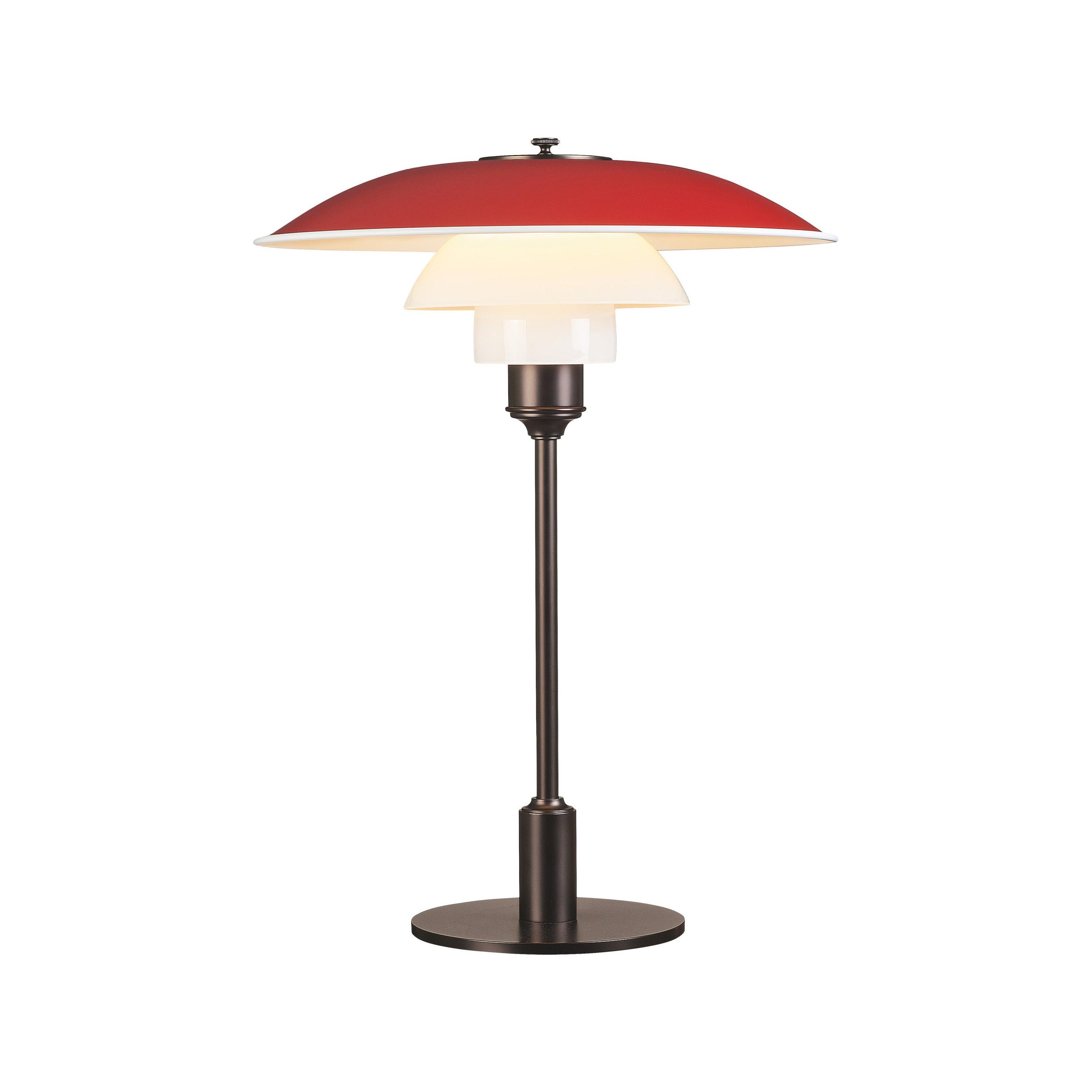 For Sale: Red (red.jpg) Louis Poulsen PH 3½-2½ Color Table Lamp by Poul Henningsen