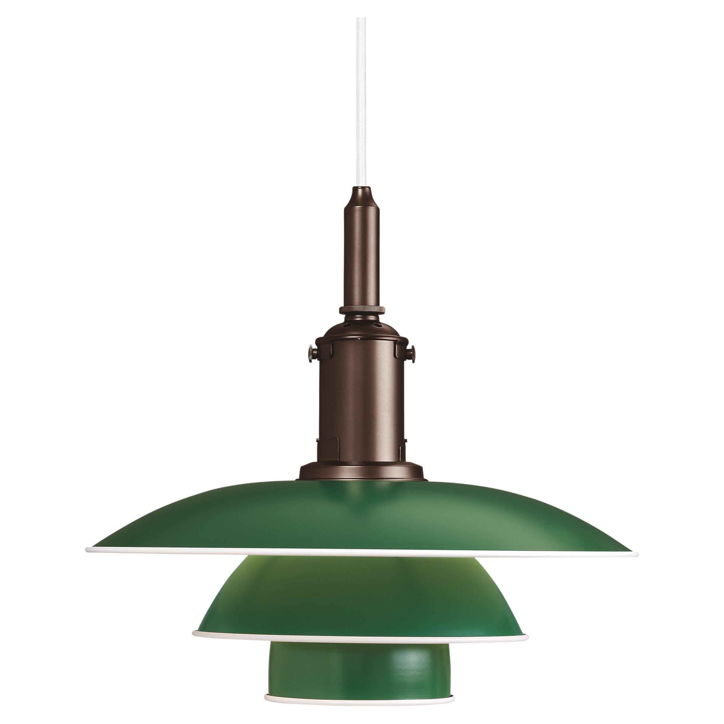 Louis Poulsen PH 3½-3 Color Pendant in Green by Poul Henningsen For Sale