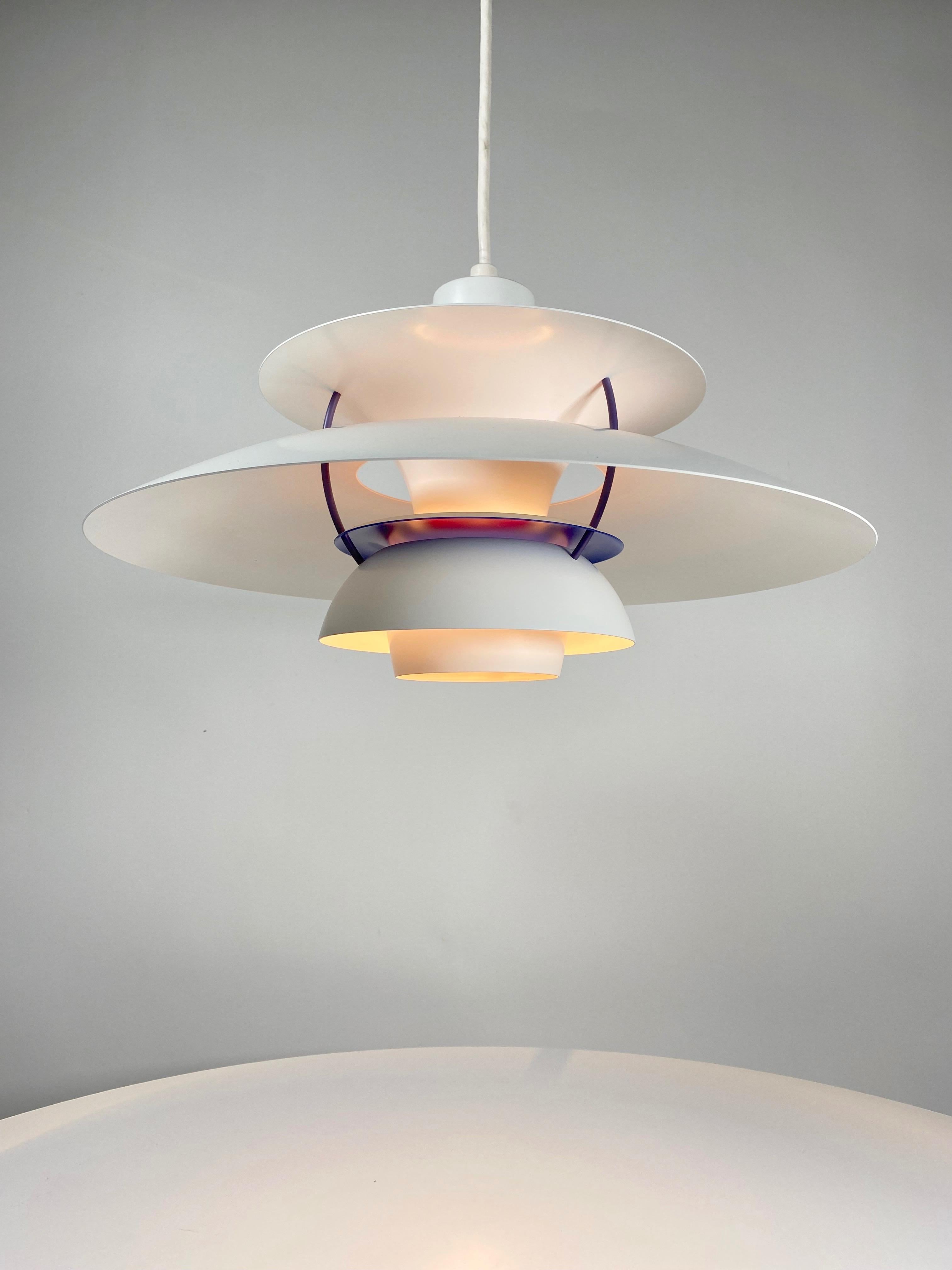 Scandinavian Modern Louis Poulsen Ph 5 Pendant Lamp by Poul Henningsen Danish Modern Design