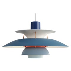 Louis Poulsen PH 5 Pendant Light in Blue by Poul Henningsen