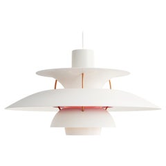 Louis Poulsen PH 5 Pendant Light in Modern White by Poul Henningsen