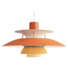 Louis Poulsen PH 5 Pendant Light in Orange by Poul Henningsen