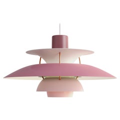 Louis Poulsen PH 5 Pendant Light in Rose by Poul Henningsen