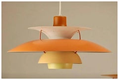 Louis Poulsen PH5 mini pendant lamp, hués of orange