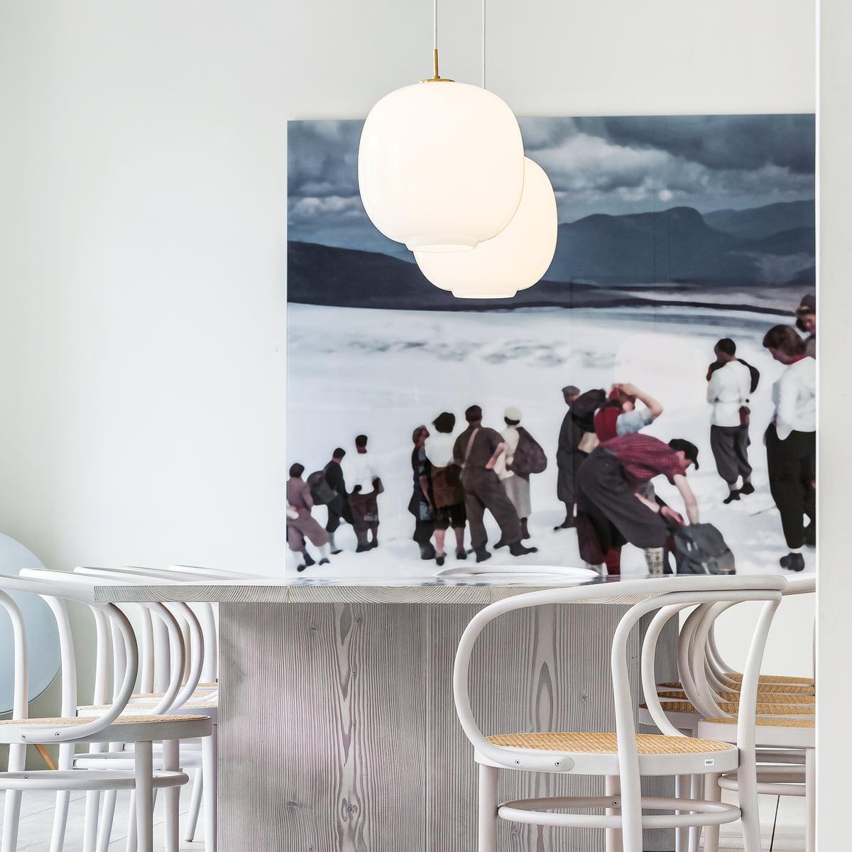 Danese Louis Poulsen, Ciondolo rotondo in vetro 250 Light di Vilhelm Lauritzen in vendita