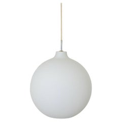 Louis Poulsen "Satellite" Milk Glass Short and Long Neck Pendant Light, 1950s