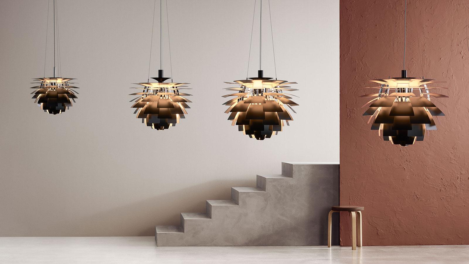 Metallo Louis Poulsen, Piccolo lampadario a carciofo di Poul Henningsen in vendita