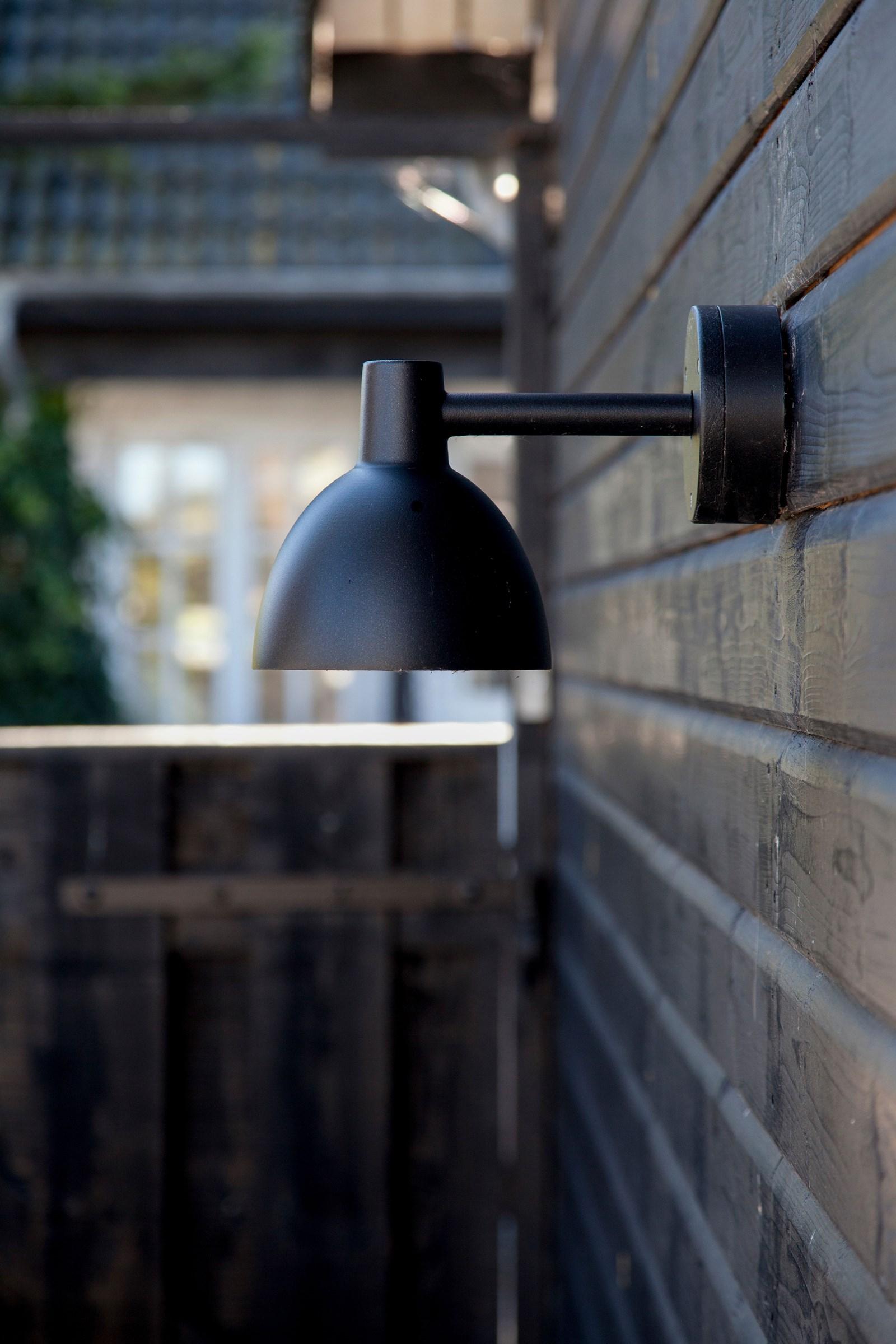 Cast Louis Poulsen 'Toldbod' Outdoor Wall Light in Black For Sale