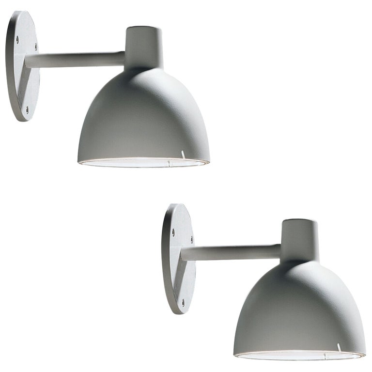 Louis Poulsen 'Toldbod' Outdoor Wall Light in Natural Aluminum For Sale