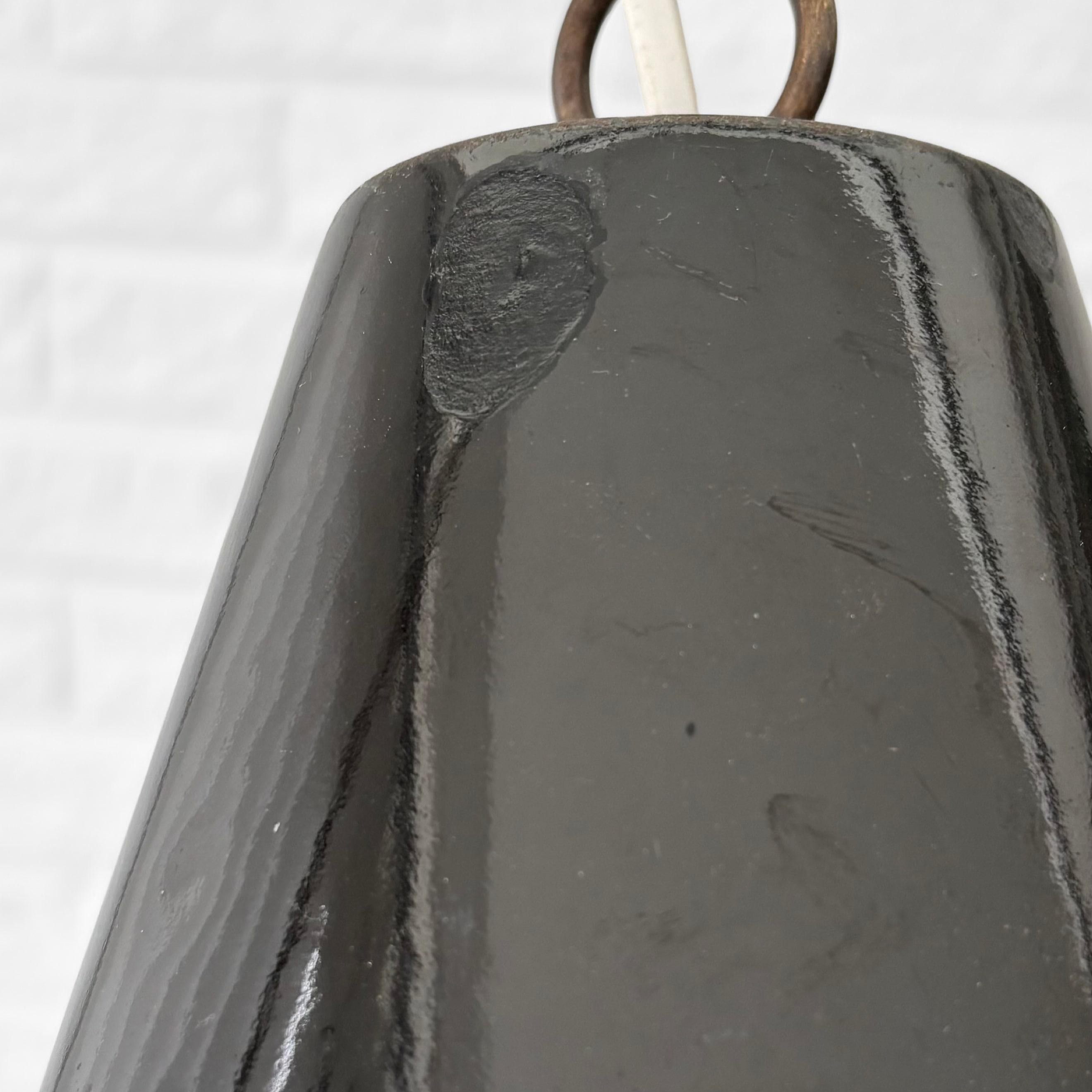 Louis Poulsen, two industrial pendant lamps Arbejdspendel, Denmark, 1950s For Sale 6