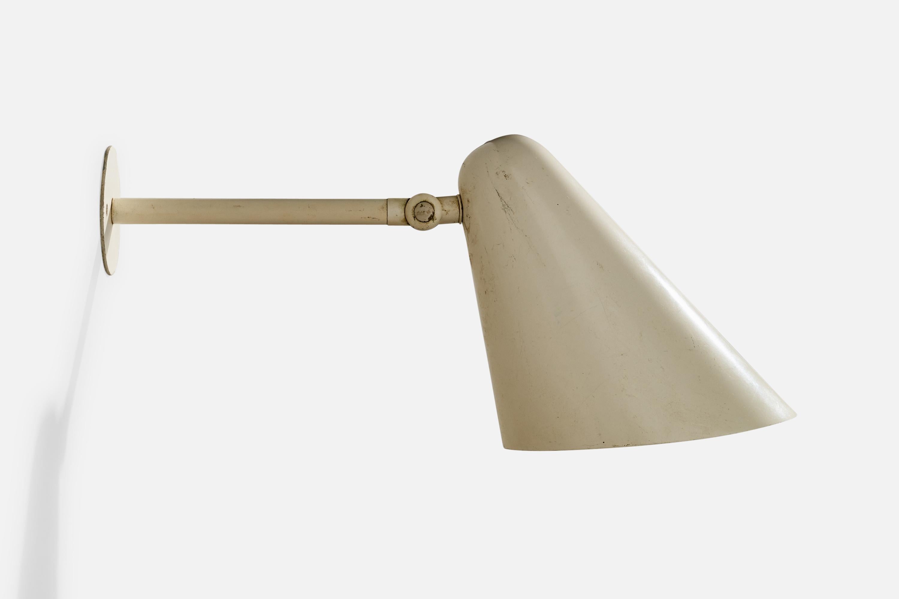Mid-20th Century Louis Poulsen, Wall Lights, Metal, Denmark, 1950s For Sale