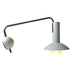 Louis Poulsen White Adjustable Wall Lamp, 1970s