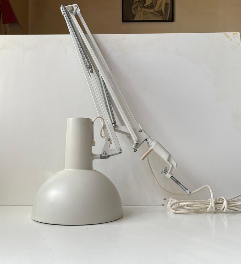 Louis Poulsen White Articulated Architects Desk or Wall Lamp