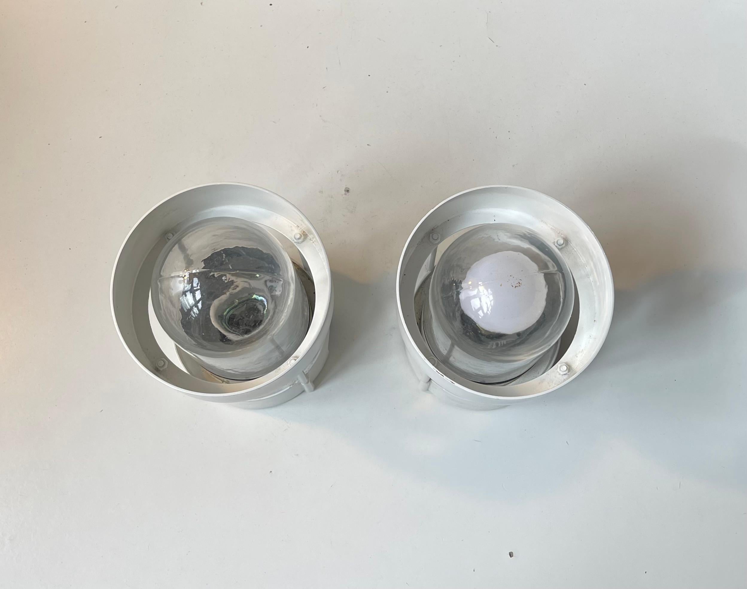 Danese Louis Poulsen, lampade da soffitto minimaliste bianche per interni o esterni di Jensen Møller-Jensen in vendita