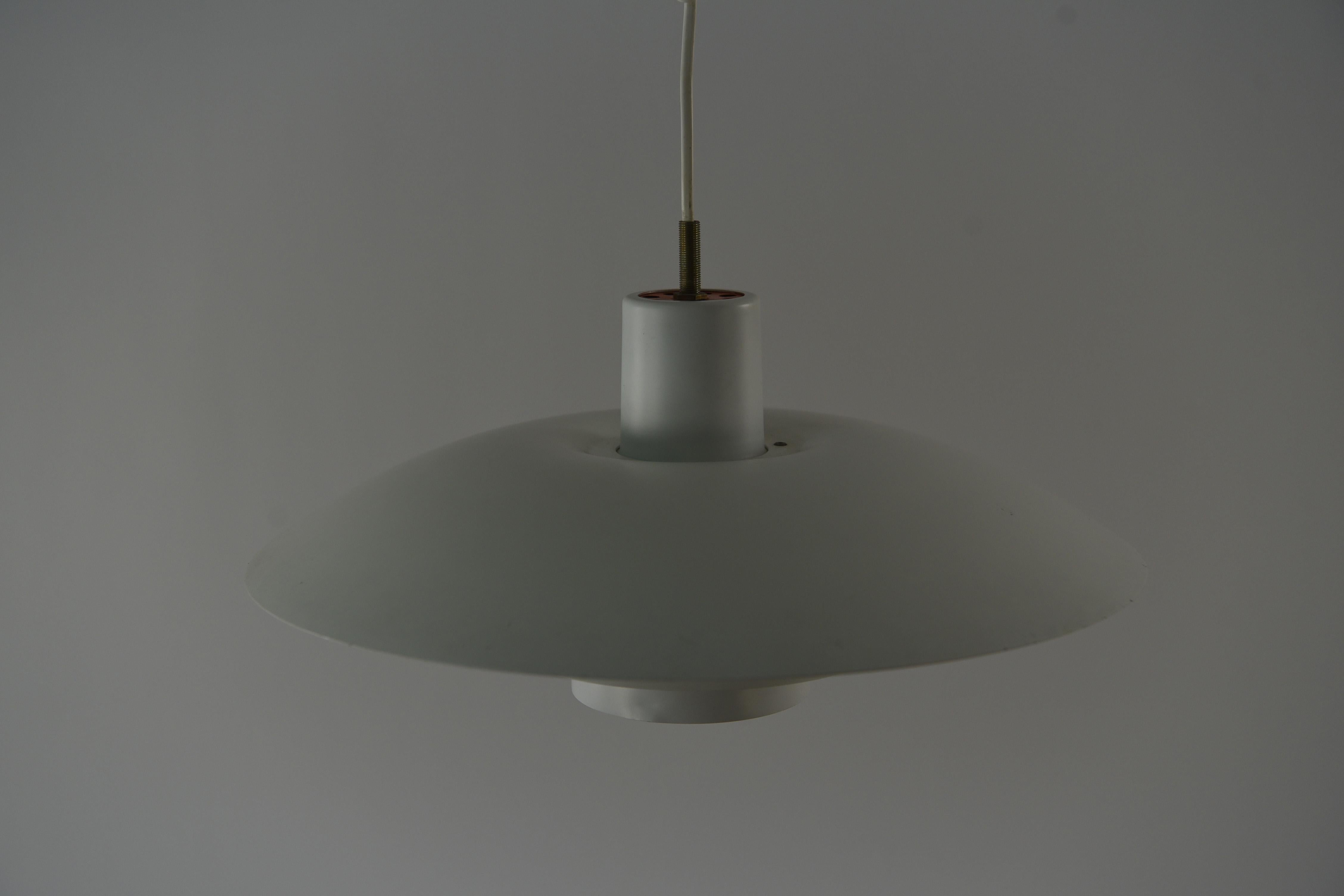 Danish Louis Poulsen White PH4 Pendant Light by Poul Henningsen