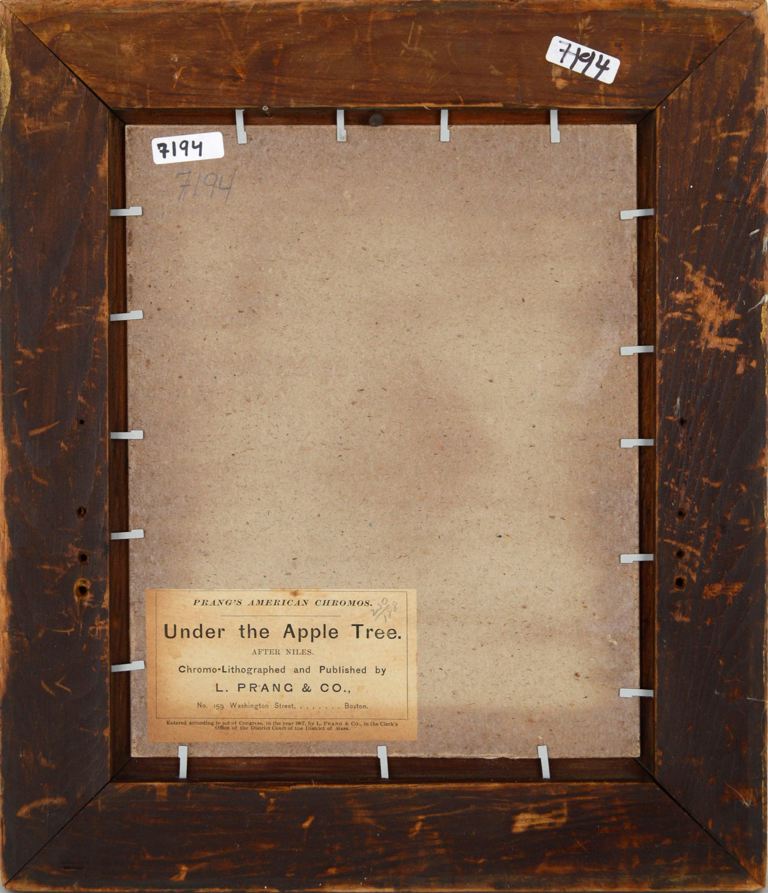 „Under the Apple Tree“, figurative Chromolithographie nach George Niles, 188/250 im Angebot 1