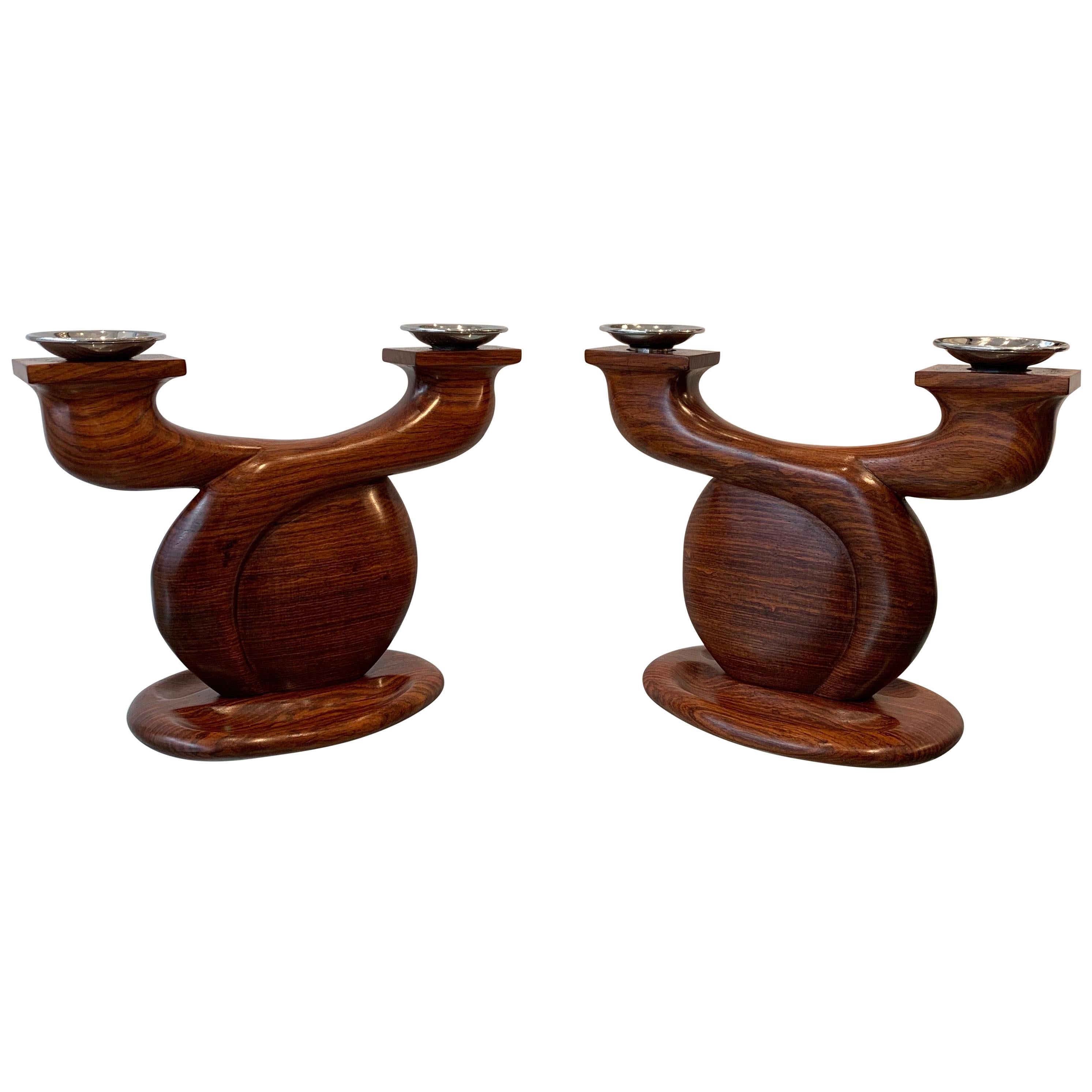 Louis Prodhon Pair of Candleholders, 1930s