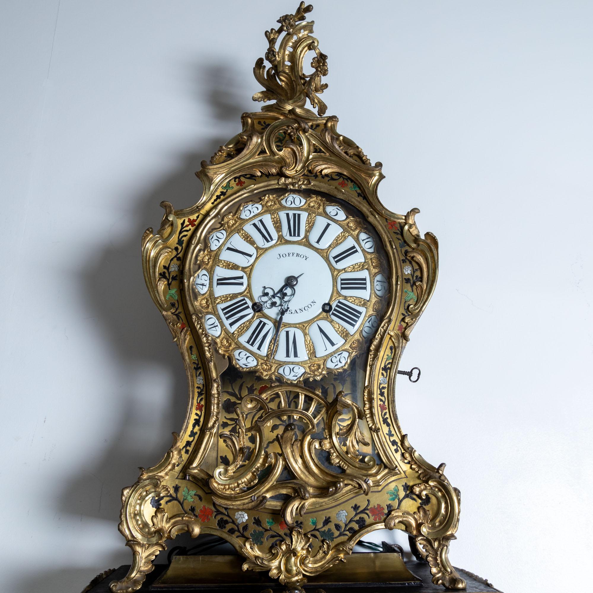 Louis Quinze Grand Cartel Pendule with Console, sig. Balthazar Lieutaud & Joffro In Good Condition For Sale In Greding, DE